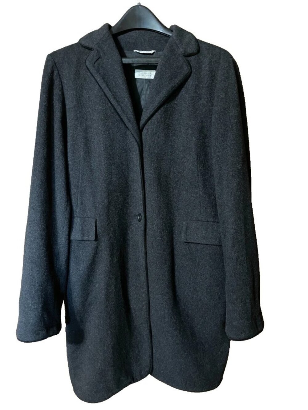 Barneys New York Women's Wool Cashmere Blend Coat Made in Italy Size 48 / US 16